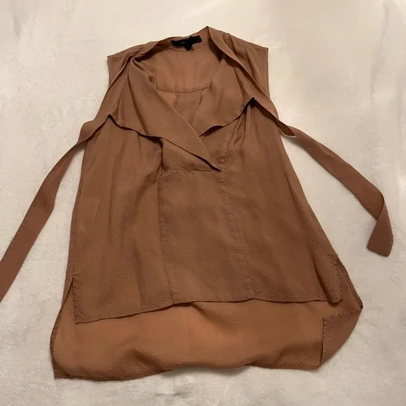 BCBG MaxAzria Women's Sleeveless Blouse - Beige/bronze/tan XXS - Picture 5 of 13